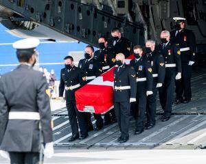 Repatriation ceremony for the Canadian Forces personnel killed in a military helicopter crash in...