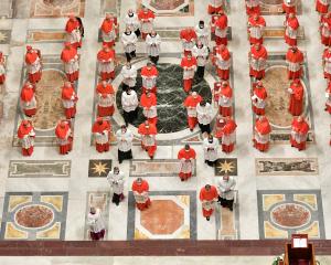 Consistory ceremony to install 13 new cardinals, at the Vatican. Photo: Reuters