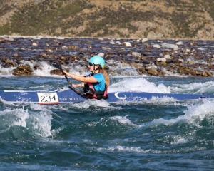 Te Anau’s Claire Bell in action in the recent Rasdex Classic on the Waimakariri River. PHOTO:...