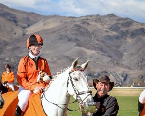 Otago-Southland coach Hamish Disbrowe holds the NZPCA Dressage Cup for highest placed MT-class...