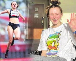 Anna Grimaldi, pictured leaping to gold in the women's long jump T47 at the Tokyo 2020 Paralympic...