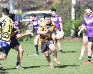 Aiden Muraahi scrambles to make ground for the Kia Toa Tigers during their game against the South...