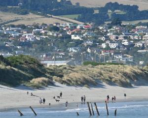 St Clair beach in Dunedin on Saturday. Photo: Christine O'Connor