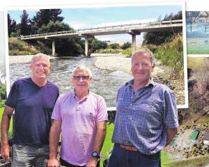 Lindis Catchment Group members Bruce Jolly (left), Robbie Gibson and Alastair Rutherford say...