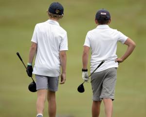 Making their way through the Longest Day Golf Challenge at the Otago Golf Club are Dunedin 12...