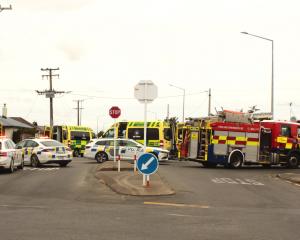 Multiple emergency services were called to a two-vehicle crash on the corner of McQuarrie and...