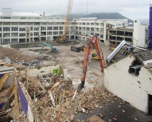 The Cadbury factory is cleared to make way for the new Dunedin Hospital. PHOTO: GERARD O’BRIEN