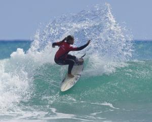 Paige Hareb will seek her first national surfing title in Westport this week. PHOTO: NZ SURFING...