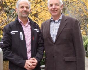 Arthur Klap (left) and Sir Eion Edgar prepare for another Winter Games in 2013. PHOTOS: ODT FILES