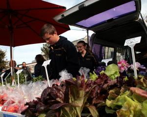 Local produce at an Otago Farmers Market stall. PHOTO: ODT FILES