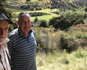 Retired geologist Mo Turnbull (left) and retired lawyer Evan Alty, both of Central Otago Forest ...