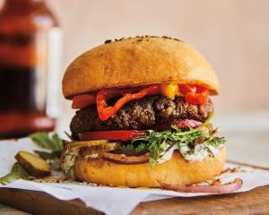 The vegan "Impossible Burger" made using plant-based meat substitutes. PHOTO: SUPPLIED