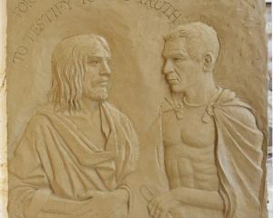 Jesus with the Roman Pontius Pilate, who condemned him to an agonizing death. Number five in a...