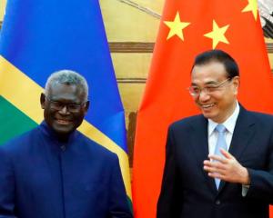 Solomon Islands Prime Minister Manasseh Sogavare and Chinese Premier Li Keqiang. Photo: Getty...