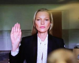 Kate Moss gave evidence via video link from England. Photo: Reuters/Pool 