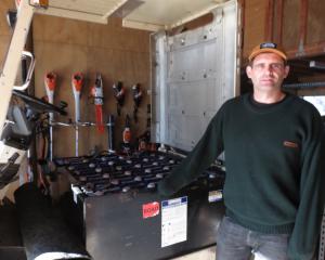 The electric forklift Mike Casey uses on Forest Lodge Orchard is 40 years old....