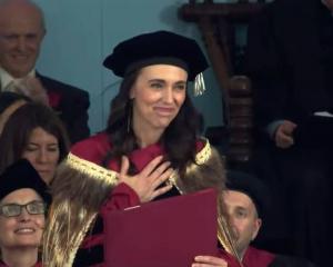 Jacinda Ardern spoke to the 8000 graduates at the Harvard Commencement Ceremony in Boston where...