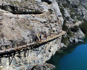 The Hartley Bluff bridge in the Cromwell Gorge, on the new Lake Dunstan Cycle Trail. PHOTO:...