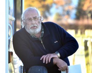 Former Southern Taxis driver Gary Powell stands outside his caravan parked in Mosgiel. PHOTO:...