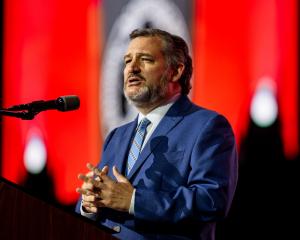 US Senator Ted Cruz addresses the National Rifle Association’s annual convention, at the George R...