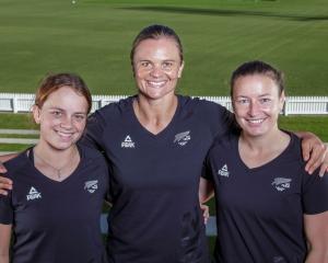 Pictured during the New Zealand 2022 Commonwealth Games Cricket Squad announcement at Bay Oval in...