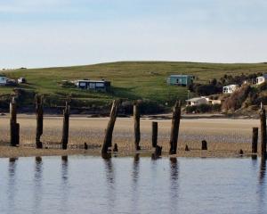 Some of the cribs on Tautuku Peninsula, just south of Papatowai, in the Catlins. The settlement...