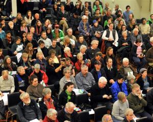 The Glenroy Auditorium during last week's climate change target submission meeting. Photo by...