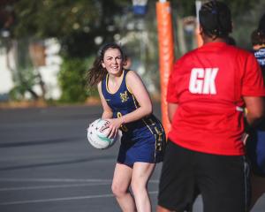 Valley centre Whitney Cleveland looks for support during the North Otago premier club netball...