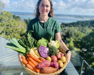 United Fresh project manager Stephanie Wrathall enjoys her vegetables. PHOTO: SUPPLIED