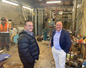 Central Otago District Council property and facilities manager Garreth Robinson (left) and Mayor...