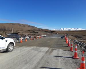 The Lake Ohau Rd bridge, which was washed out in this week’s flooding, reopened yesterday...
