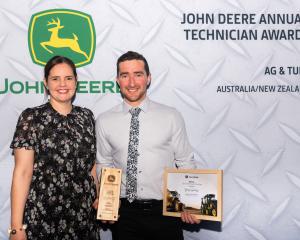 Otago Farm Machinery service technician Greg Bishop, of the Mosgiel branch, won the John Deere...
