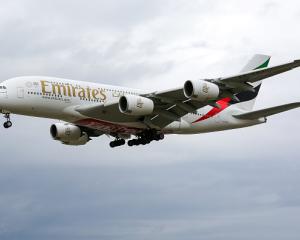 An A380 Emirates plane. Photo: Getty