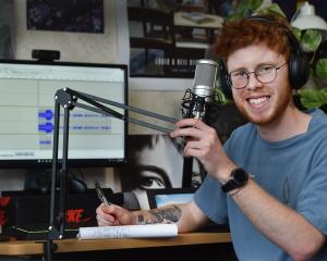 University of Otago student Max Balloch (19) has turned his bedroom into a recording studio to...