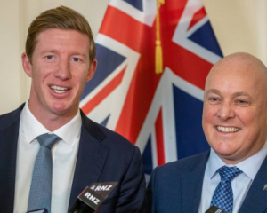 National MP for Tauranga Sam Uffindell, seen here with leader Christopher Luxon. Photo: NZ Herald