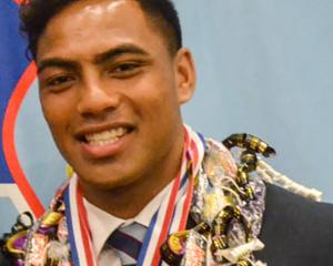 Lemeki Namoa when he was head boy at Sacred Heart College in Auckland in 2017. Photo: Supplied