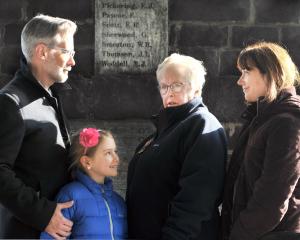Peter Hocking, Scarlett Hocking (7), Lynn Hocking (centre) and Kelly Hocking stand before the...