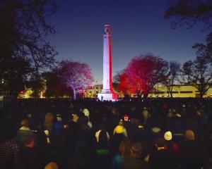 One of the largest crowds for many years gathered at the cenotaph in Queens Gardens yesterday for...