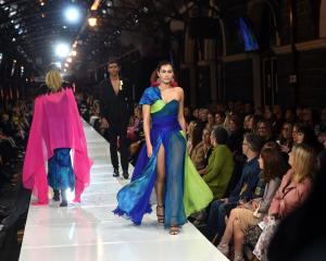 Designer Kahuwai during the 2023 iD Fashion show at the Dunedin Railway Station on Friday last...