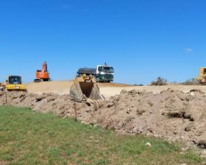 Stage seven of floodbank reconstruction is under way. PHOTO: SUPPLIED