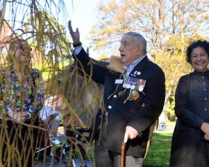 Labour MP Rachel Brooking (left) and Donna Matahaere-Atariki (right) look on while Kāti Huirapa...