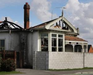 The Southbrook house was gutted by fire in September last year. Photo: John Cosgrove