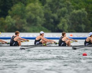 From left - Oliver Leach, William Milne, Fergus Johnston (Christ’s College), Samuel Woodgate (St...