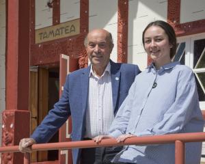 Toitū te whenua . . . Edward Ellison and Otago Daily Times reporter Ani Ngawhika outside Tamatea...