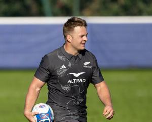 Captain Sam Cane at a training session earlier this week. PHOTO: GETTY IMAGES