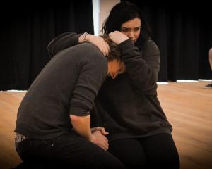 Lexie Tomlinson (Wendla) and Will Larkins (Melchior) rehearse their roles in Spring Awakening ...