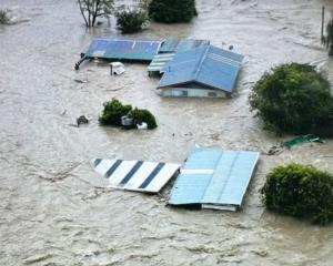 The township of Fernhill, west of Hastings after the Ngaruroro River burst its banks. Photo:...