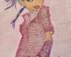 Year 13 pupil Briana Wicks covered her paper with clear gel and used watercolour so it was more...