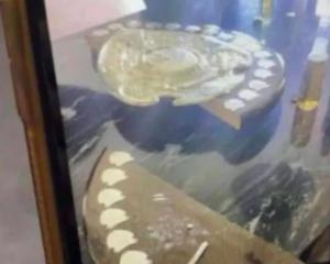 An image was shared with what appears to be a white powder on the Ranfurly Shield. Photo:...
