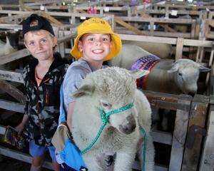 Everyone attending the South Otago A&P Show was a winner, including George Moffat, 8 (left), and...